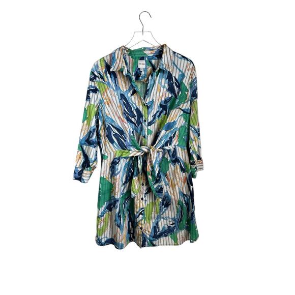 NIC+ZOE Scribble Vines Dress Green‎ Multi L71224 Womens Clothing Size XXL Tunic - Picture 6 of 11